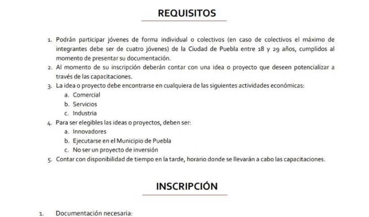Capacitación Jóvenes Emprendedores Ayuntamiento de Puebla